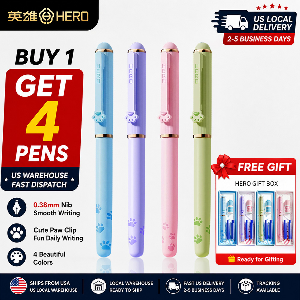 Stationery Warehouse - Hero 360M Cat Paw Erasable Fountain