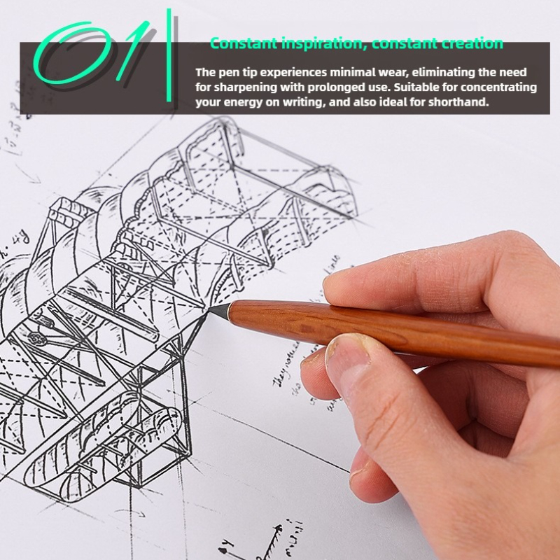 Wooden Eternal Pencil No Sharp - Office Stationery And Supply recension och pris