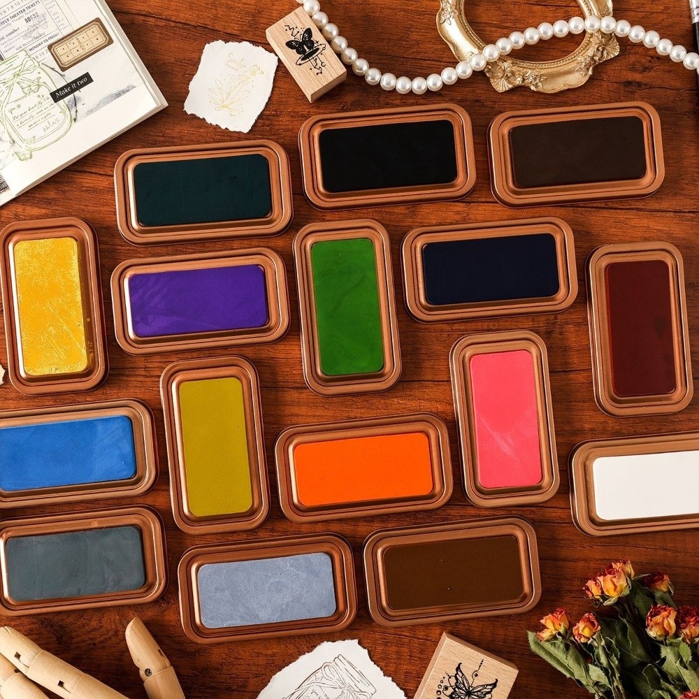New Colorful Vintage Ink Pad E - Self Inking Stamp recension och pris