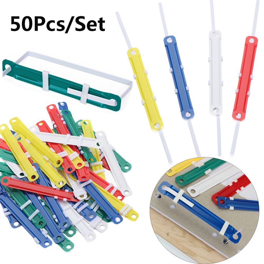 50 PCs/Set File Paper Fastener - Binder Clip Assorted recension och pris