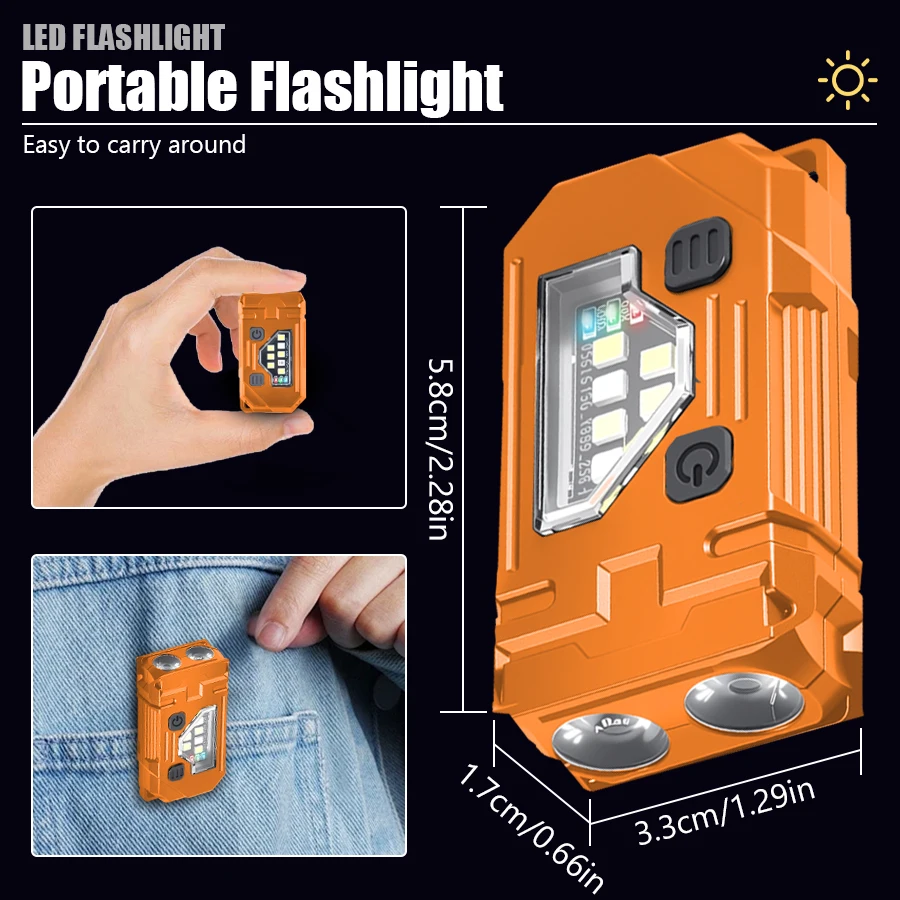 Mini Keychain EDC Flashlight R - Stationery Supply recension och pris