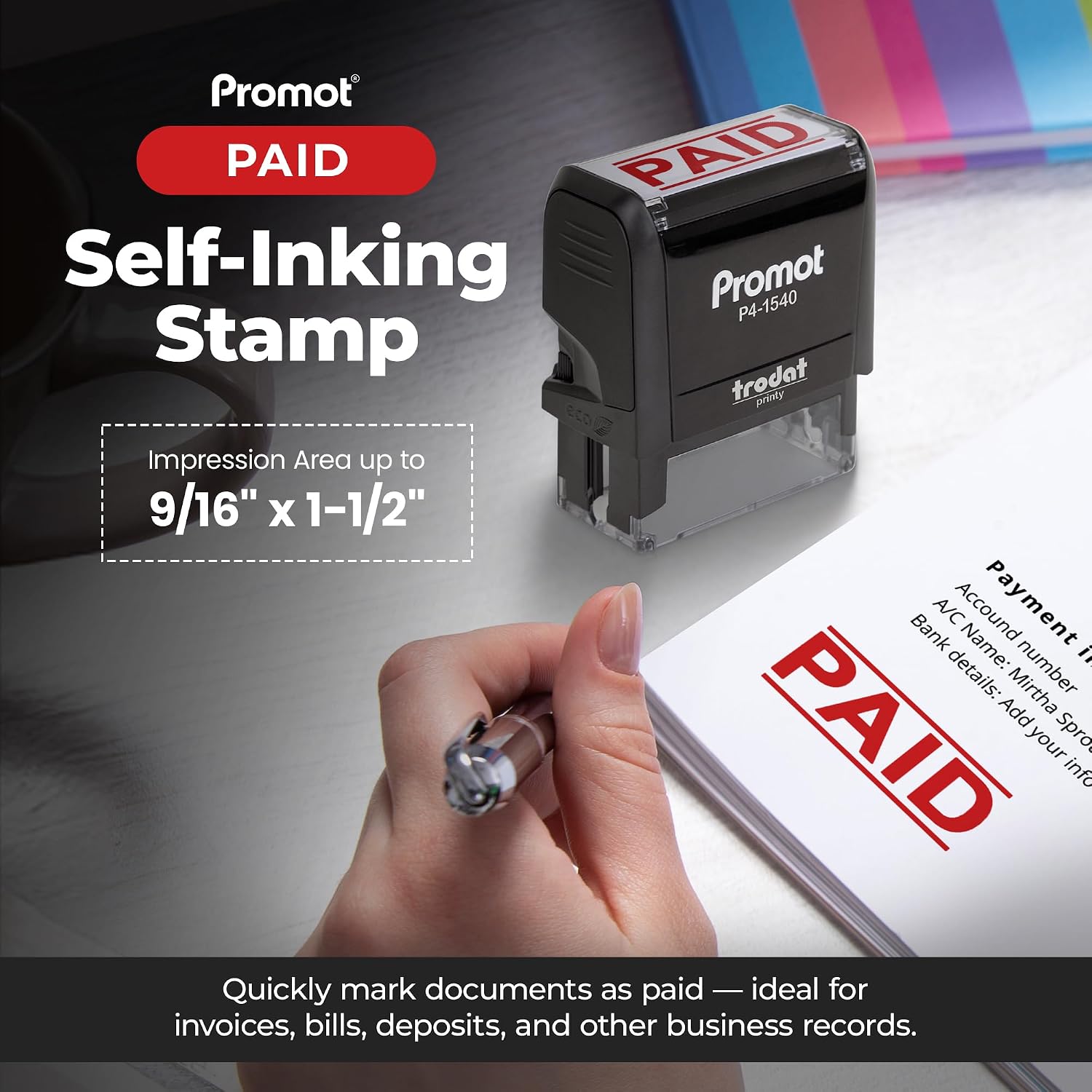 Self-Inking Paid Stamp Refilla - Self Inking Stamp recension och pris