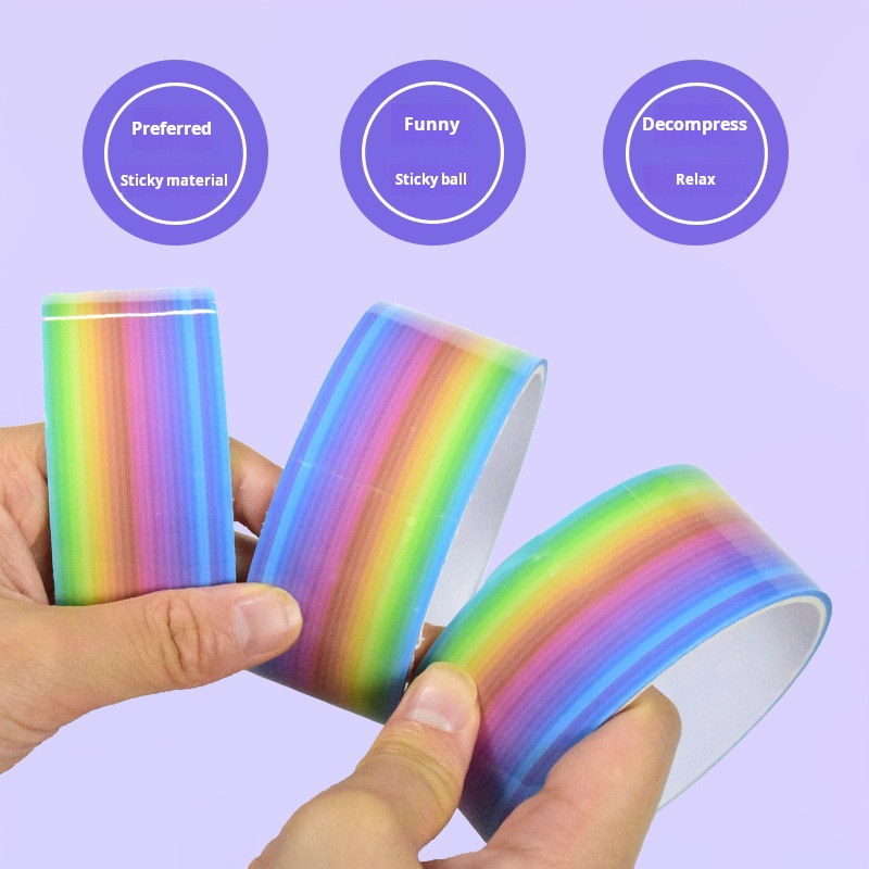 1pcs Rainbow Balls Sticky Ball - Glue Stick Pack recension och pris