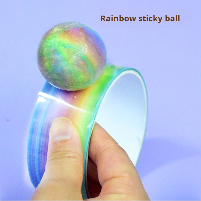 1pcs Rainbow Balls Sticky Ball - Glue Stick Pack recension och pris