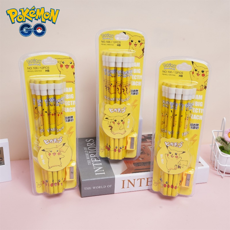 12pcs pokemon pencil with Eras - Office Supply Office Stationery Items recension och pris