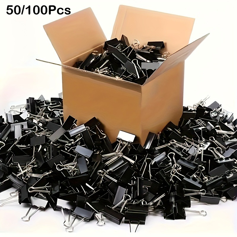 Colored & Black Binder Clips O - Binder Clip Assorted recension och pris