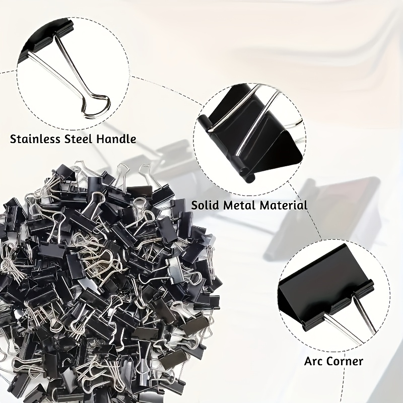 Colored & Black Binder Clips O - Binder Clip Assorted recension och pris