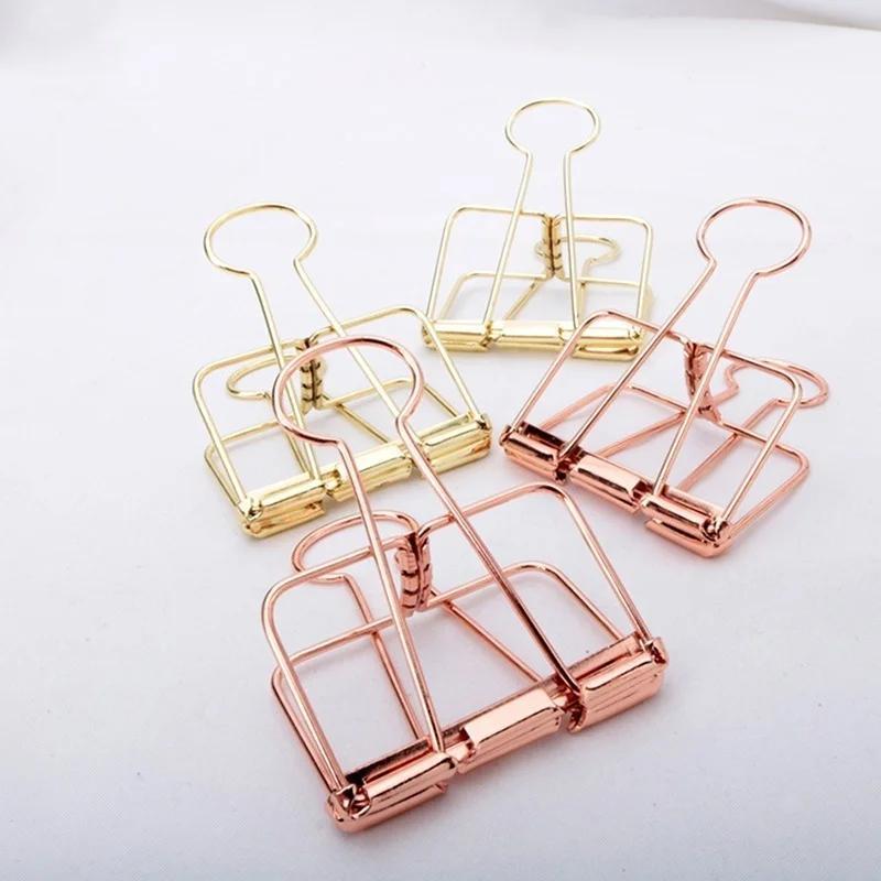 5Pcs Rose Gold Metal Binder Cl - Binder Clip Assorted recension och pris