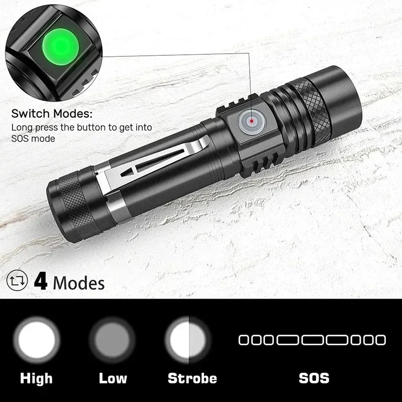 T6 LED Rechargeable Flashlight - Stationery Supply recension och pris