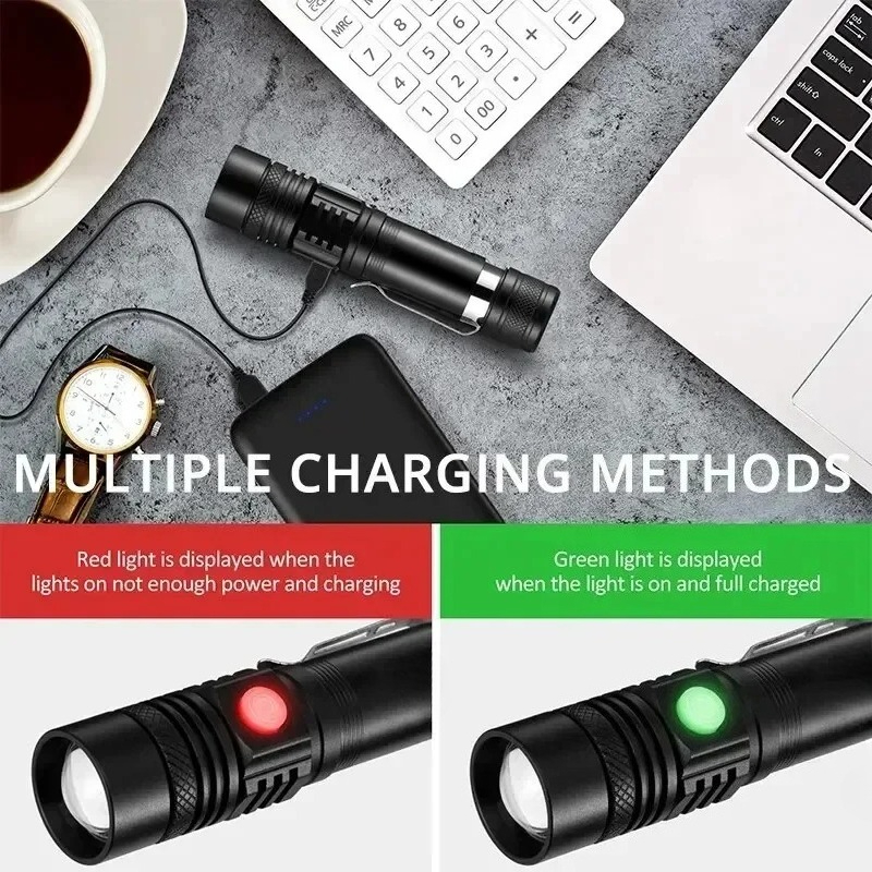 T6 LED Rechargeable Flashlight - Stationery Supply recension och pris