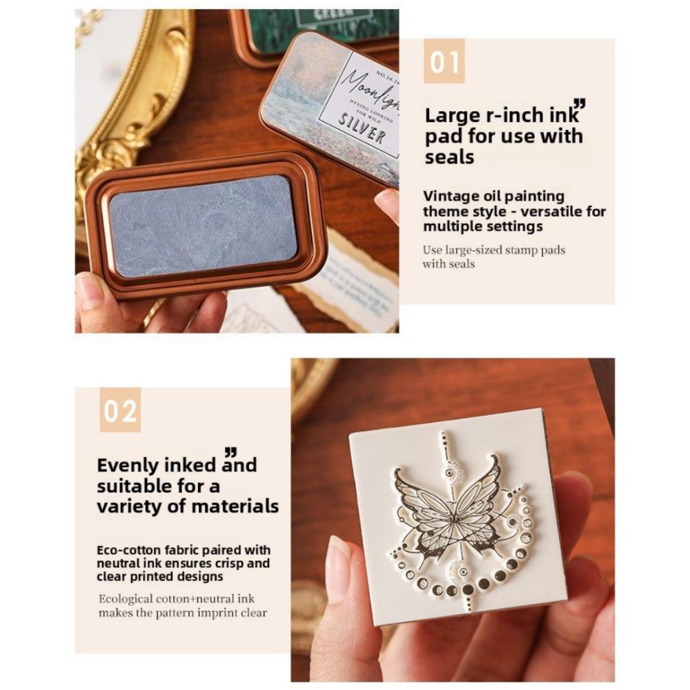 New Colorful Vintage Ink Pad E - Self Inking Stamp recension och pris